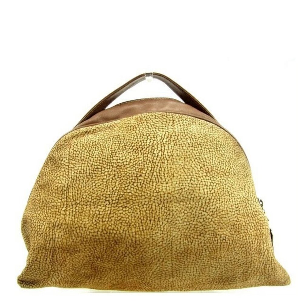 BORBONESE Handbag Beige x light brown Women Authentic secondhand